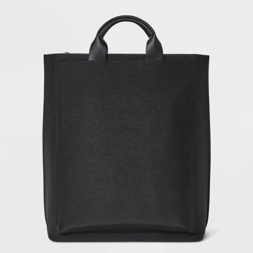 A New Day -  Modern Women's 15" Zippered Backpack / W Black